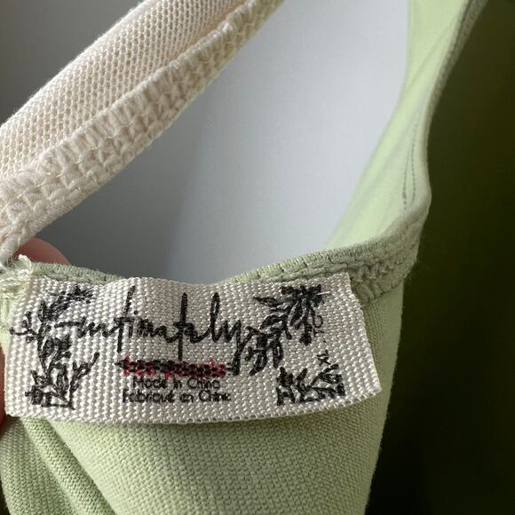 Free People Color Block Green Cream Active Mini Dress XL - Picture 7 of 8